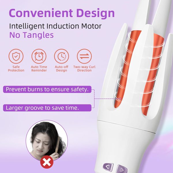 Automatic Curler for Long Hair,Automatic Curling Iron with 4 - Image 5