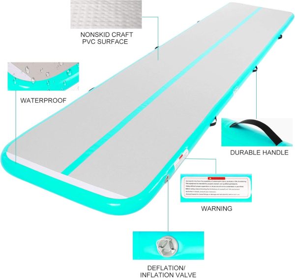 Naice Inflatable Air Gymnastics Mat, Training Tumbling Mat, - Image 2