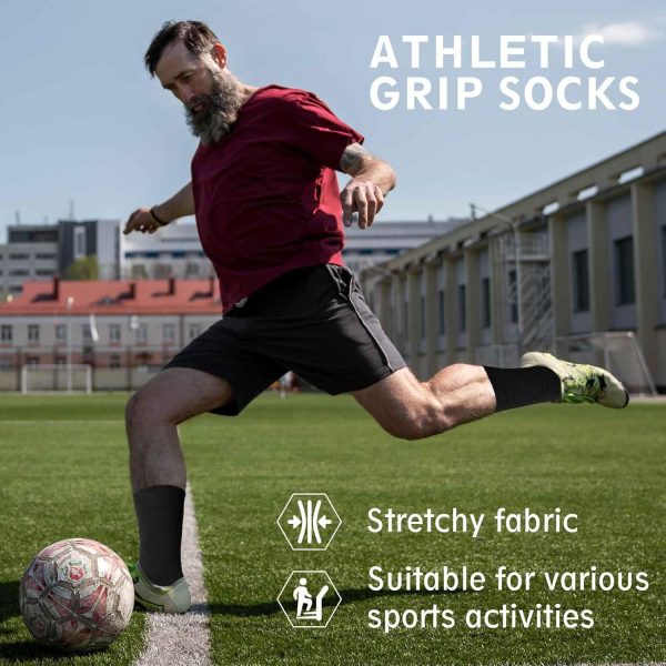 ZAKASA Non Slip Grip Socks - Non Skid Crew Grippy Socks for Men Women Anti - Image 4