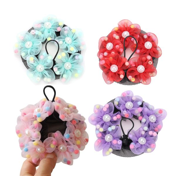 4Pcs Girls Ballet Bun Covers Dance Snood Hair Net Accessories for Dancers - Image 2