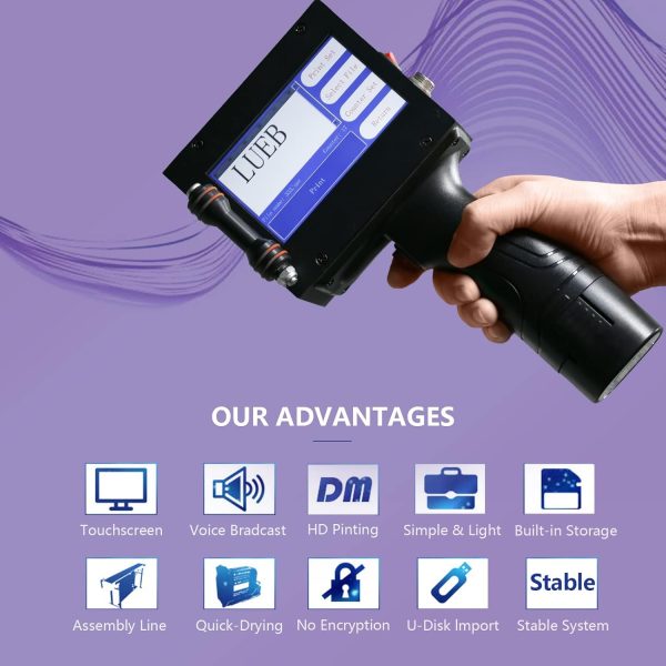PEKOKO Inkjet Printer with 4.3 Inch HD Touch Screen,Handheld Inkjet Printer - Image 8