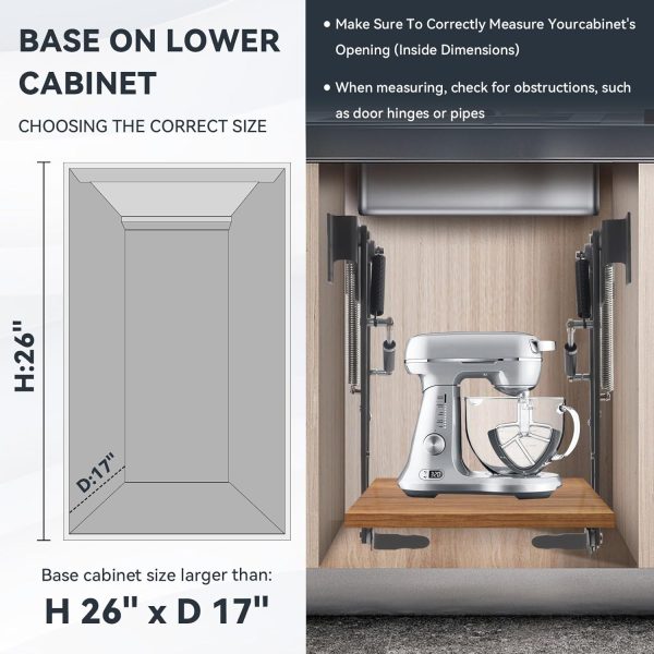 Appliances & Mixer Lift for Cabinet, Soft-Close Appliance Lifter with - Image 2