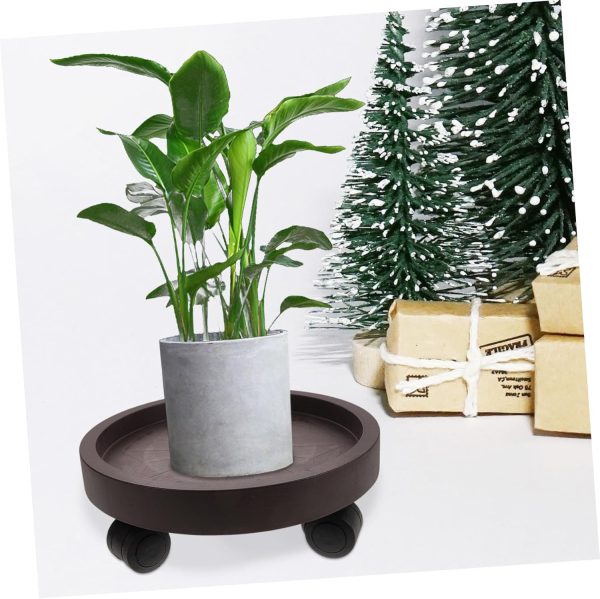 SUPVOX Pot Base Pot Stand Outdoor Square Plant Saucer Round Wheel Pots - Image 5