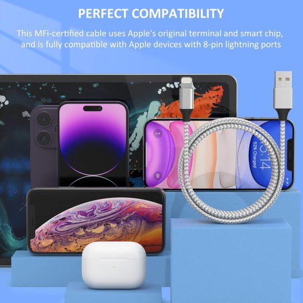 iPhone Charger 6 Pack [Apple MFi Certified] Lightning Cable iPhone Charger - Image 7