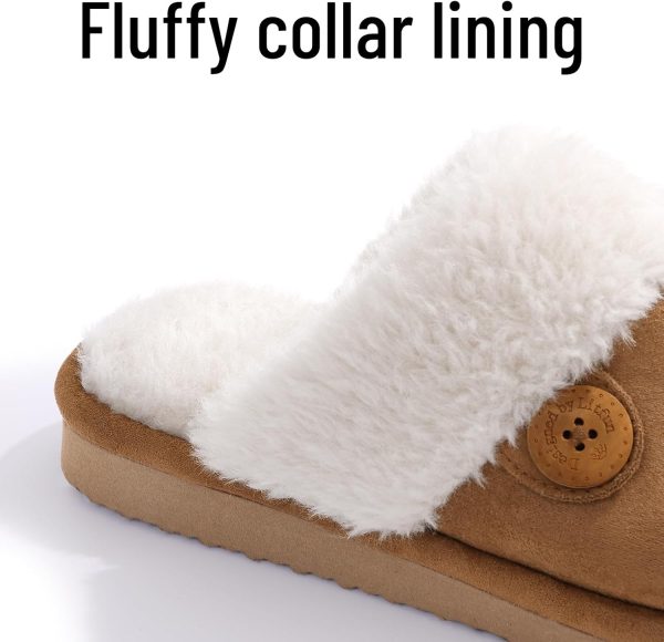 Litfun Fuzzy Slippers for Women with Memory Foam Winter Fluffy House Shoes - Image 3