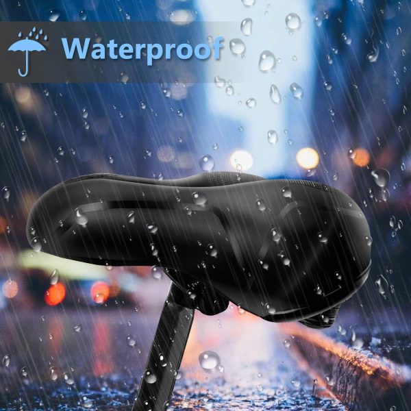 Comfort Bike Seat for Women Men,Wide Bicycle Saddle Replacement Memory Foam - Image 3