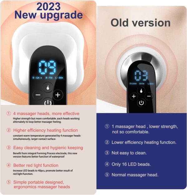 4 Heads Pro Max Version Cellulite Massager,Cordless Body Shaping Machine - Image 3