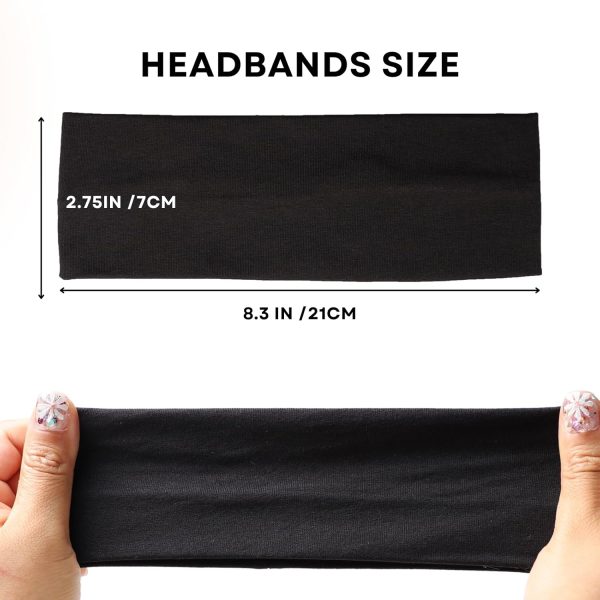 7 PCS Headbands for Women Cotton Non Slip Hair Bands Sweat Thick Headband - Image 2