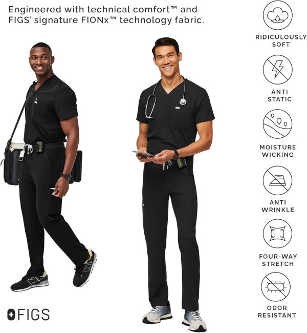 FIGS Axim Cargo Scrub Pants for Men — Classic Fit, Straight Leg, 7 Pockets, - Image 3