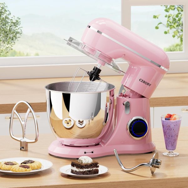 3-IN-1 Electric Stand Mixer, 6QT Bowl 10-Speed Kitchen Mixer, Household - Image 5