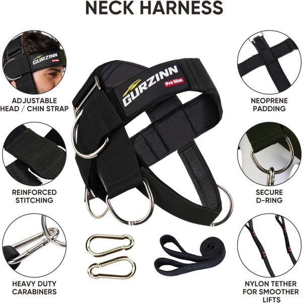 Neck Harness Weight Lifting Padded Strength Trainer-Improve Neck Strength - Image 2
