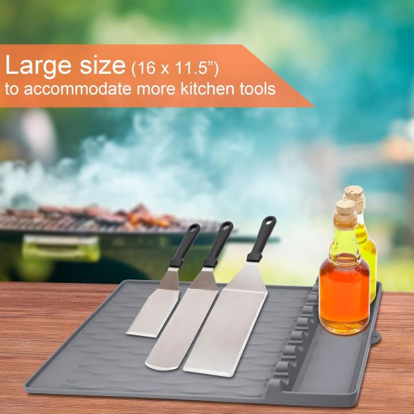 Silicone Grill Mat Griddle Accessories for Blackstone Side Shelf Spatula - Image 6