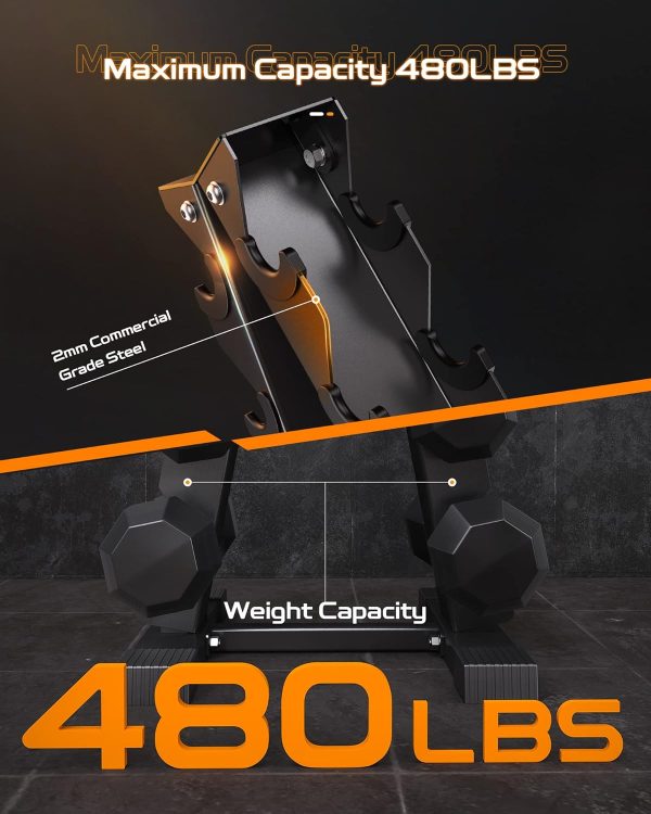 Dumbbell Rack Stand Only, Weight Rack for Dumbbells Compact A-Frame Home - Image 3