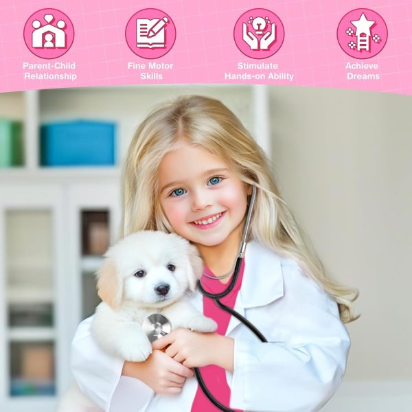 Joycover Doctor Costume for Kids, Kids Scrubs Halloween Costumes For Girls - Image 2