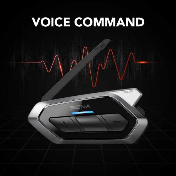 Sena 50R 3-Button Motorcycle Bluetooth Headset w/Sound by Harman Kardon - Image 3