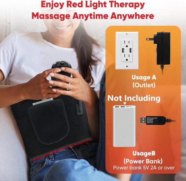Red Infrared Light Belt for Body: Heating Vibration Massage Wrap Pad for - Image 5