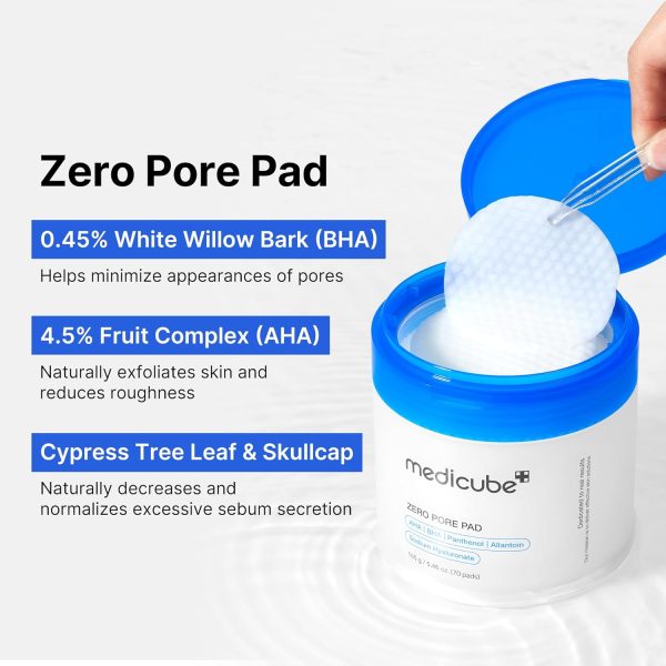 Medicube Zero Pore Pads 2.0, Dual-Textured Facial Toner Pads for - Image 5