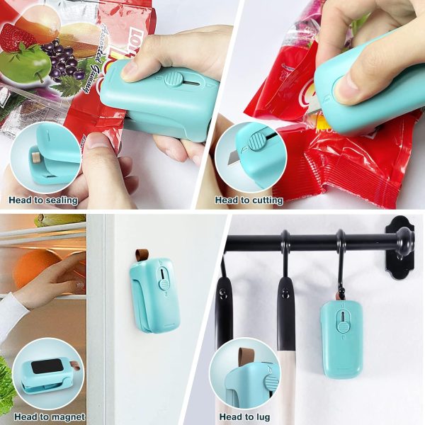 Mini Bag Sealer, Handheld Vacuum Heat Sealer and Cutter, Portable Chip Bag - Image 6