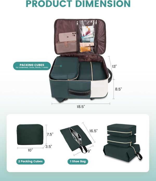 LOVEVOOK Travel Backpack for Women, TSA Carry On Backpack Flight Approved - Image 6