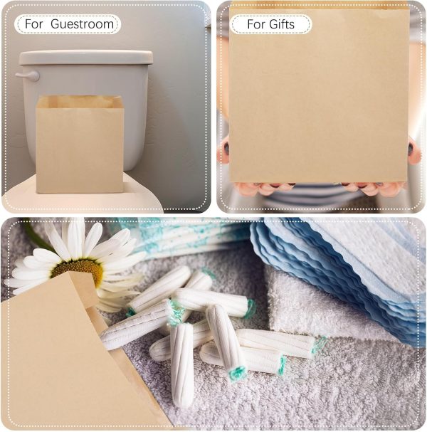Tenceur 500 Pcs Waxed Sanitary Napkin Disposal Bags 7.5'' x 10'' x 3.5'' - Image 6
