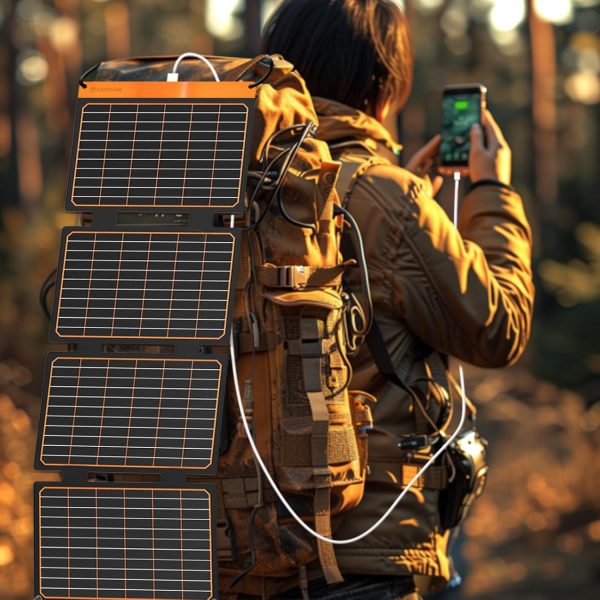 FlexSolar 40W Portable Solar Panel with USB-A and USB-C Port Charge for - Image 7
