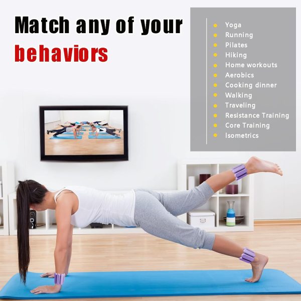 Ankle Weights for Women Men, Adjustable Wrist Weighted Bracelet for Home - Image 2