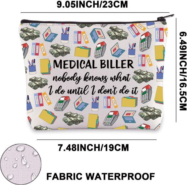 G2TUP Medical Biller Makeup Bag Medical Billing Gifts Billing Specialist - Image 2