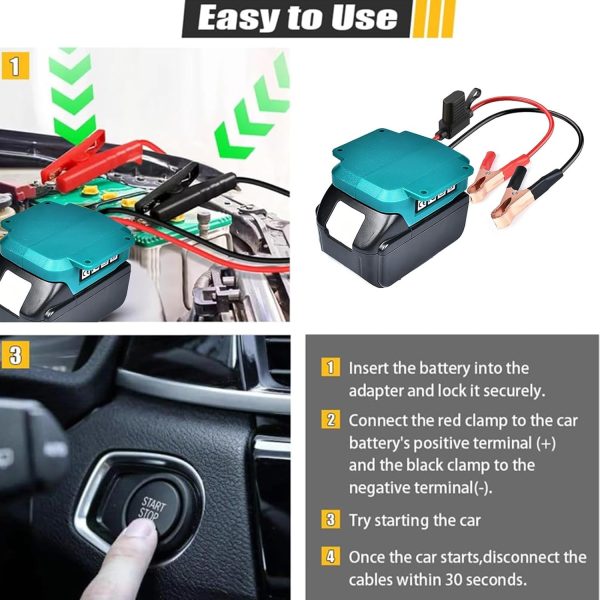 Portable Car Emergencies Jump Starter Suitable for Battery with Multiple - Image 3
