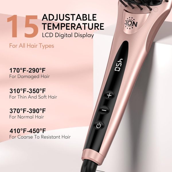 Terviiix Hair Straightener Brush, 1.75 Inch Wide Flat Iron Hair - Image 3
