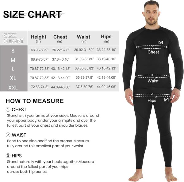 Men's Thermal Underwear Set Sport Long Johns Base Layer - Image 7