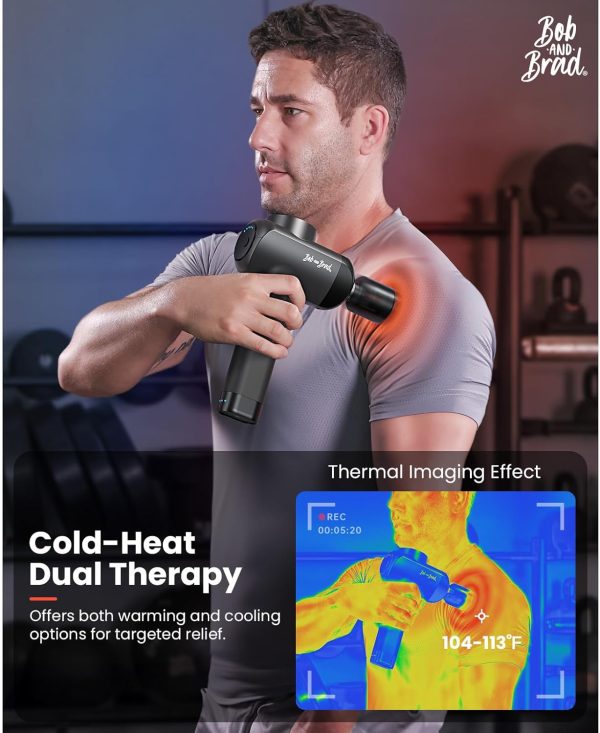 BOB AND BRAD X6 Pro Max Massage Gun with Heat-Cold and Metal Head Therapy, - Image 3