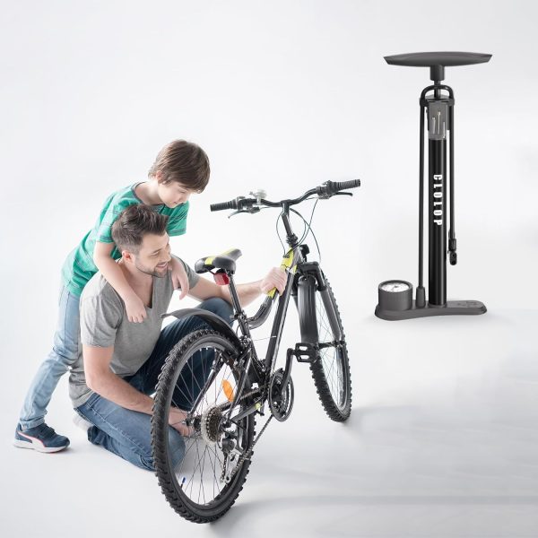 CLOLOP Bike Floor Pump with Gauge,Bike Air Pump Tire Pump Inflator, for - Image 7