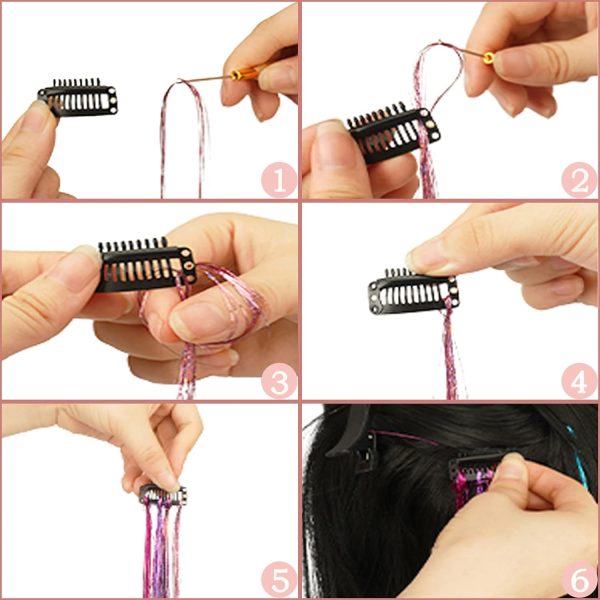 Hair Tinsel Kit (48 Inch, 16 Colors, 5200 Strands), Glitter Tinsel Hair - Image 7