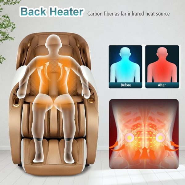 Full Body Zero Massage Chair Recliner w/SL Track Heat - Image 6