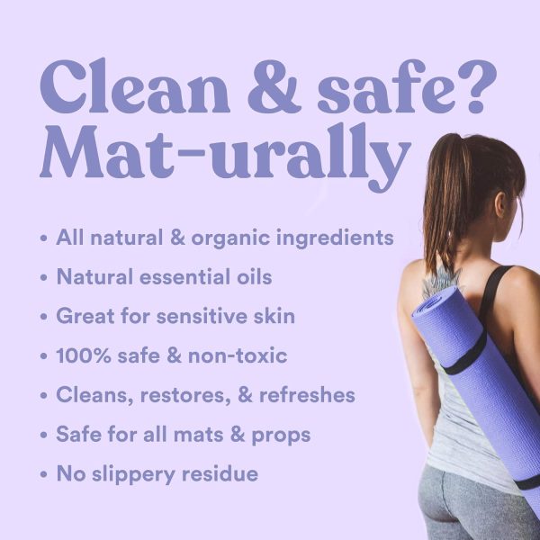 ASUTRA Yoga Mat Cleaner Spray (Peaceful Lavender), 4 fl oz - No Slippery - Image 7