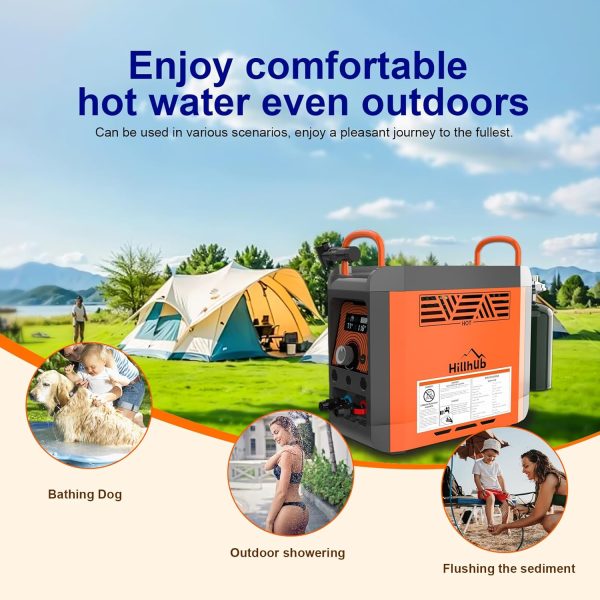 Portable Propane Water Heater Water Pump & Showerhead, Instant Hot Water - Image 2