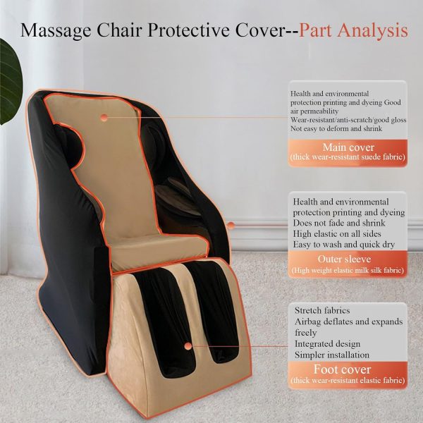 Massage Chair Cover, Full Body Massage Chair Sofa Covers Thickened - Image 3