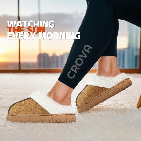 CROVA Slippers For Women Indoor and Outdoor Fuzzy House Slippers Memory - Image 2