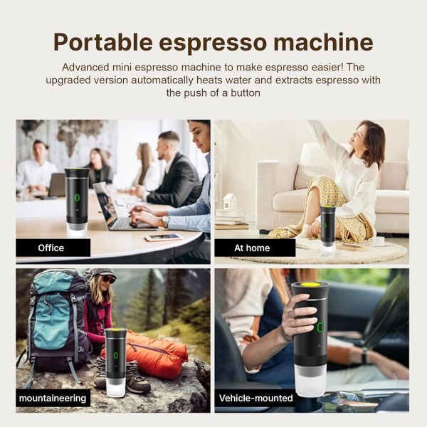 Portable Coffee Machine for Car Home Travel 3 in 1 Cordless Electric Coffee - Image 3