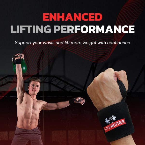 Gym Wrist Wraps for Weightlifting - Professional 18" Wrist Support for - Image 4
