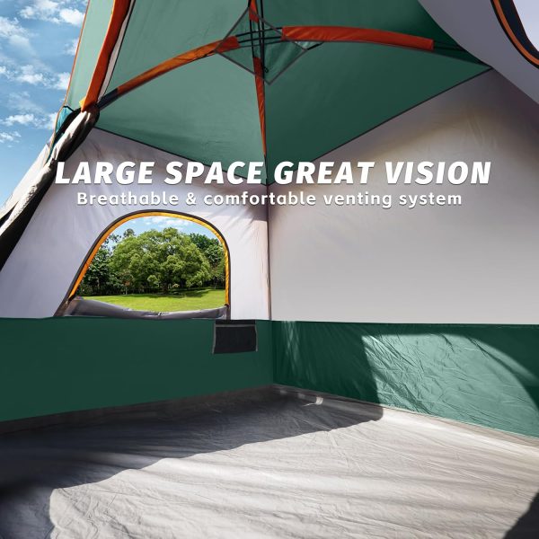 UNP 4-Person Tent, Portable Cabin Tent, Camping Tent 4-Person Easy Set Up, - Image 3