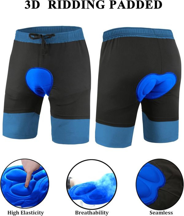 Men's Mountain Bike Shorts 3D Padded Baggy Bicycle Riding Cycling Shorts - Image 3