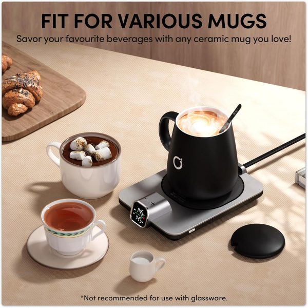 Smart Heated Coffee Mug Warmer & Mug Set - Heated Mug Warmer with Auto Shut - Image 7