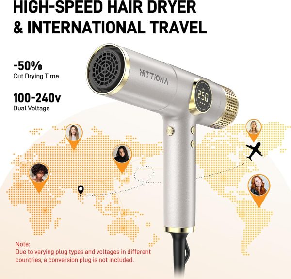 Ionic Hair Dryer with Diffuser - 2000W Professional Dual Voltage Hair Dryer - Image 2
