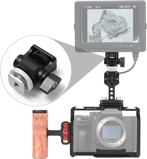 Andoer Camera Rig Stabilizer Aluminum Alloy for Sony A7IV/ A7III/ A7II/ A7R - Image 6