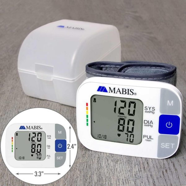 MABIS Universal Wrist Talking Blood Pressure Monitor, Visual BP Guide, 396 - Image 6