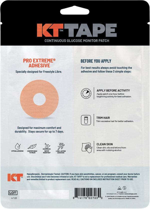 KT Tape, Freestyle Libre CGM Patch, Pro Extreme Water Resistant Adhesive, - Image 2