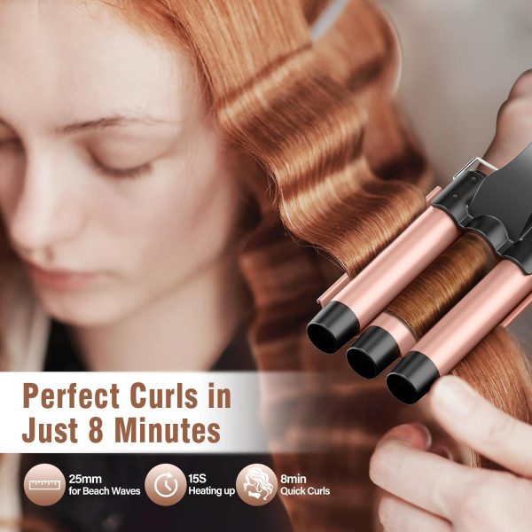 BESTOPE PRO Waver Curling Iron - 3 Barrel Hair Crimper Iron, 5 in 1 Curling - Image 2