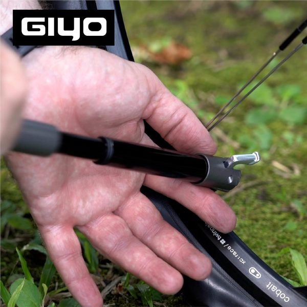 GIYO Small Bike tire Pump Schrader & Presta Valve for MTB 80 PSI Telescopic - Image 9