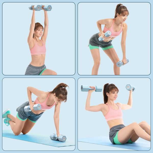 Adjustable Dumbbells Hand Weights Set: Sportneer 4 In 1 Weight Each 2lb 3lb - Image 6